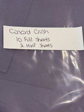 Stampin' Up! Concord Crush Purple Cardstock Paper Set - 10 Full Sheets & 2 Half